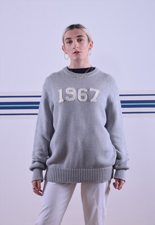 GREY RALPH LAUREN 1967 KNITTED JUMPER