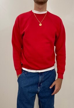 Vintage Tultex Made In U.S.A blank red sweatshirt