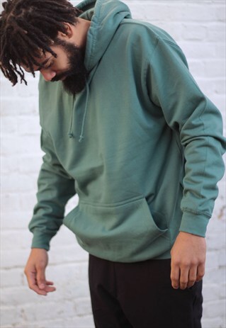 RESTOCK - MOSS GREEN RETRO FIT HOODIE