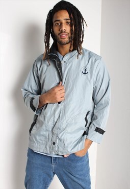 Vintage Sailing Graphic Shell Jacket Grey