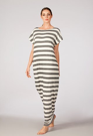 STRIPED MAXI DRESS/ CAFTAN/ CASUAL DRESS/ LONG DRESS