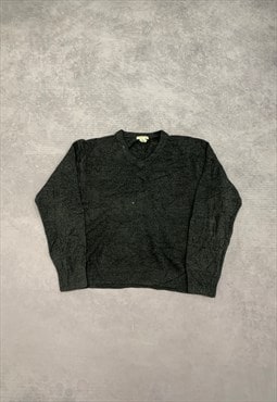 Dockers Knitted Jumper V-neck Grandad Sweater 