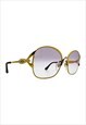 CHRISTIAN DIOR SUNGLASSES ROUND PINK TINTED GOLD OVERSIZED 