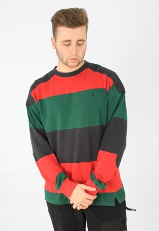 RALPH LAUREN POLO VINTAGE STRIPED SWEATSHIRT
