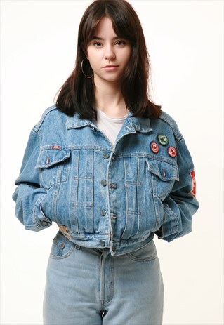 jackets asos marketplace 90s cropped denim jacket coats