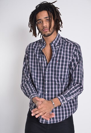 VINTAGE TOMMY HILFIGER LONG SLEEVE CHECK SHIRT