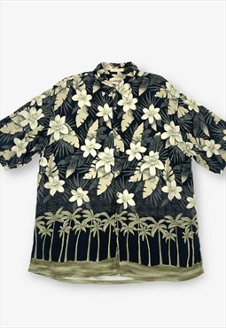 Vintage hawaiian aloha shirt black xl BV16699