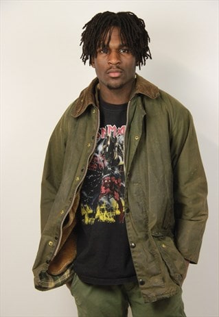 VINTAGE BARBOUR LINED WAX JACKET