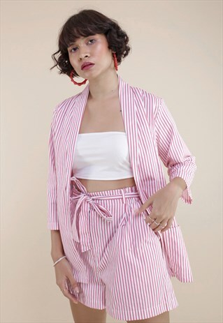 PINK AND WHITE STRIPES CO-ORDS