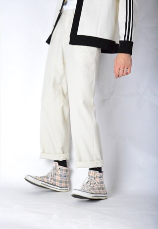 VINTAGE 90S BEIGE STRIPED PANTS