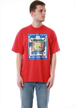 90S VINTAGE FRANCE 98 COUPE DU MONDE OLDSCHOOL T-SHIRT 13599