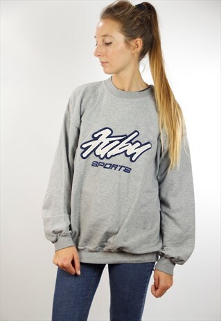 FUBU SWEATSHIRT / GREY 90S HIPHOP SWEATER