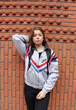 Adidas Silver Windbreaker Jacket