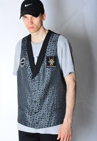 VINTAGE 80S BILLIARD PATCH VEST