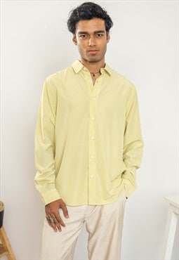 Lime Green Long Sleeve Shirt For Men