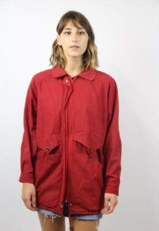 VINTAGE 90'S RED PARKA JACKET