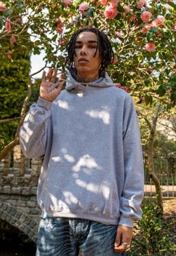 Oversized Sport Grey Hoodie Heavy Cotten Relaxed Fit