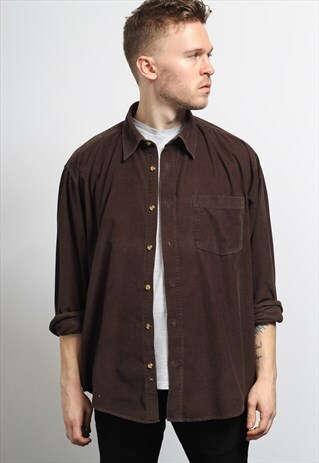 VINTAGE CORDUROY SHIRT BROWN