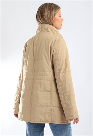 VINTAGE BURBERRY QUILTED COAT BEIGE