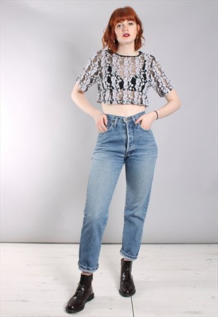 VINTAGE 90S BLUE HIGH WAISTED MOM JEANS