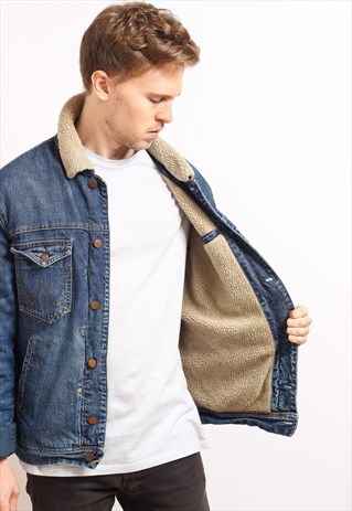 Vintage Wrangler Fleece Lined Denim Jacket | 619 Vintage | ASOS Marketplace