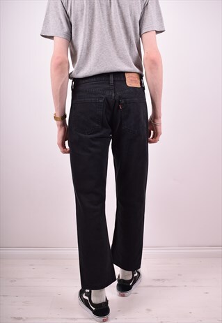 LEVI'S 501 MENS VINTAGE JEANS W31 L28 BLACK 90S