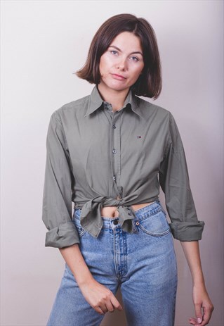 TOMMY HILFIGER ARMY GREEN SHIRT