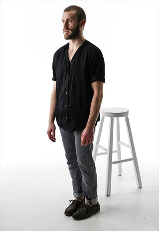 BASEBALL BUTTON UP SHIRT / SUMMER MENS TEE