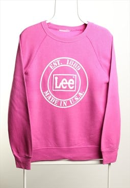 Vintage Lee Crewneck Script Sweatshirt Pink