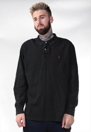 VINTAGE RALPH LAUREN LONG SLEEVED POLO TOP