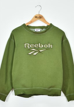 Vintage Women's Reebok Sweatshirt Green Large