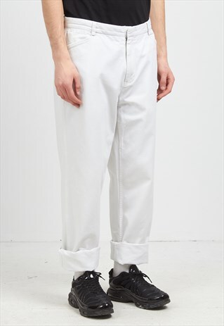 VINTAGE WHITE POLO RALPH LAUREN TROUSERS BOTTOMS