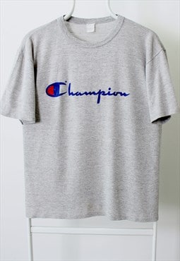 Champion T-shirt in Grey colour, Vintage.
