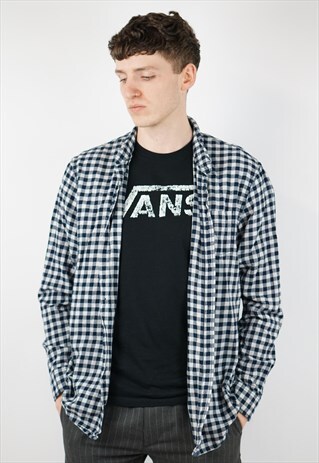 VINTAGE CHECK FLANNEL GREEN SHIRT