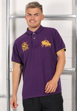 Vintage Polo Ralph Lauren Polo Shirt Purple Short Sleeve XL
