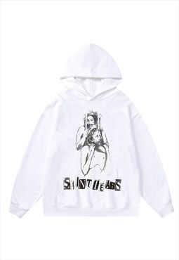 Gothic hoodie grunge pullover premium saint Jesus jumper 