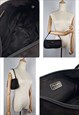 VINTAGE PRADA RE-NYLON BAGUETTE BAG, TESSUTO, BLACK