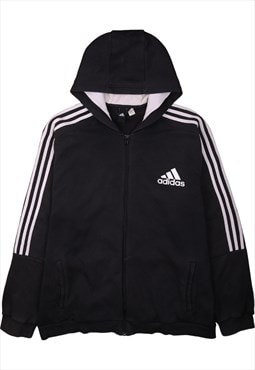 Vintage 90's Adidas Hoodie Full Zip Up Black XXXLarge