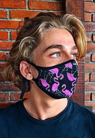 ANTI DUST CARBON FILTER FACE COVERING - FLAMANT ROSE