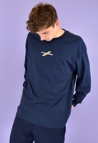G&G UNISEX NAVY ORIGINAL MULTI LINES L/S TEE