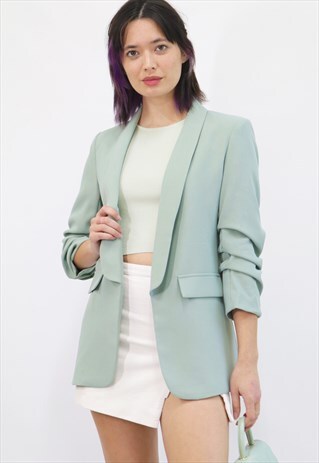 ELVA TO WORK SLIM BLAZER IN PISTACHIO GREEN