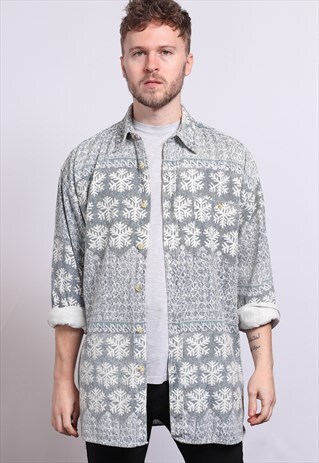 VINTAGE AZTEC PATTERNED SHIRT