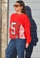 VINTAGE 90'S REWORKED NFL LACE FOOTBALL JERSEY SWEATSHIRT