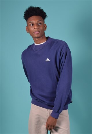 VINTAGE ADIDAS BLUE SWEATSHIRT