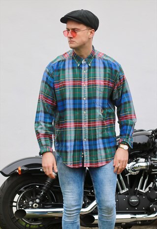 TOMMY HILFIGER USA PLAID CHECK VINTAGE SHIRT