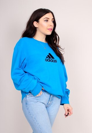 VINTAGE 90S BLUE ADIDAS SWEATSHIRT