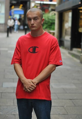 VINTAGE 90S CHAMPION LOGO TSHIRT