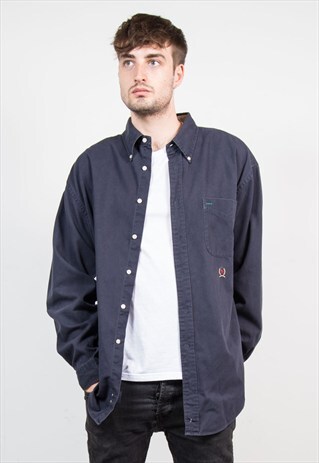 VINTAGE TOMMY HILFIGER NAVY SHIRT