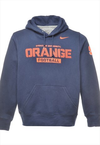 BEYOND RETRO VINTAGE NIKE ORANGE FOOTBALL PRINTED SWEATSHIRT