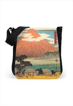 Japanese Woodblock Art Reporter Shoulder Bag Tablet Fuji San